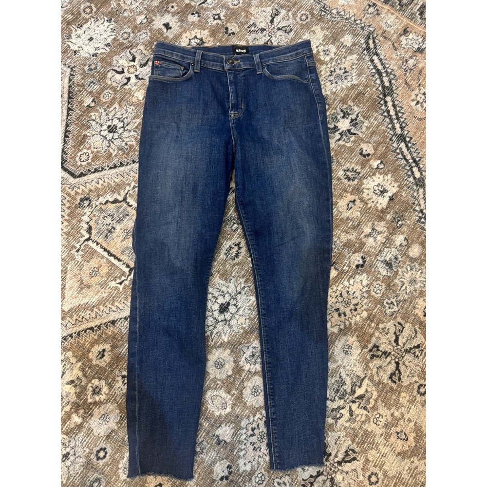 Hudson Blair High-Rise Skinny Jeans Dark Wash Distressed Womens Size 29